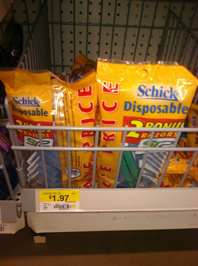 Schick disposable razors Walmart