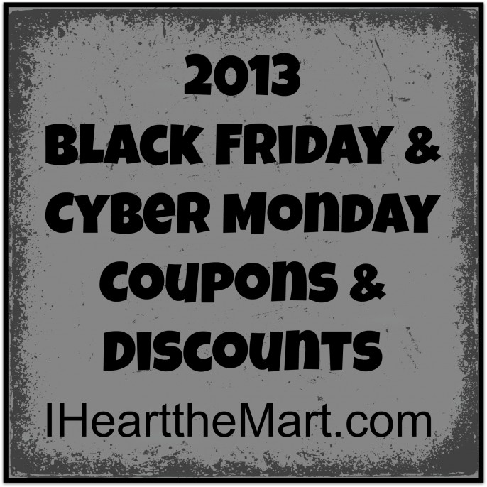 Black Friday Cyber Monday Online Coupons Discount Codes 2013