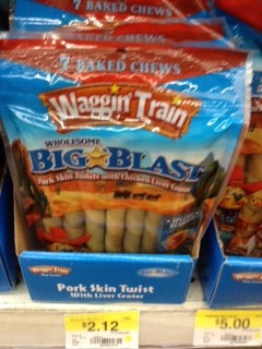 Waggin train Pork Skin Treats Walmart