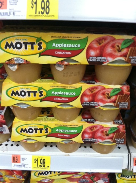 motts applesauce walmart 