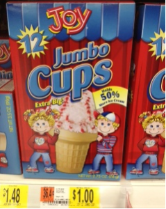 joy cones $1.00 Walmart