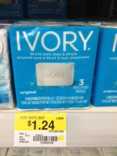 Ivory Soap 3 bars Walmart