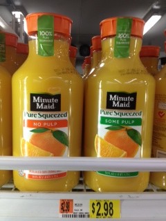 Minute maid Orange juice Walmart