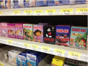 Disney Band-Aids at Walmart