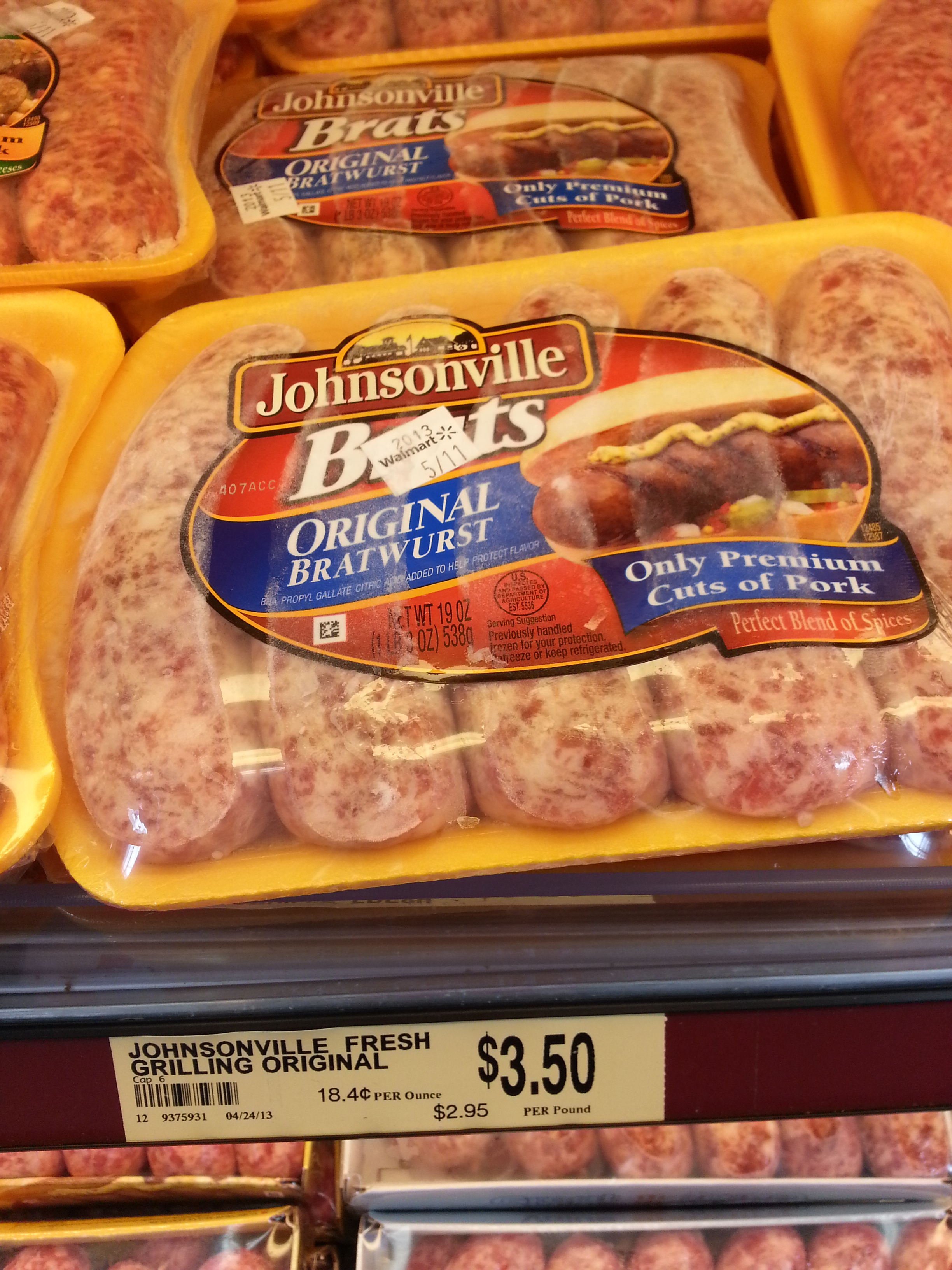 Johnsonville Brats 19oz Walmart