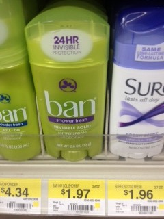 Ban Deodorant Walmart