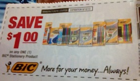 BIC Coupon