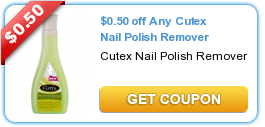 Coupon Cutex Nail Polish Remover