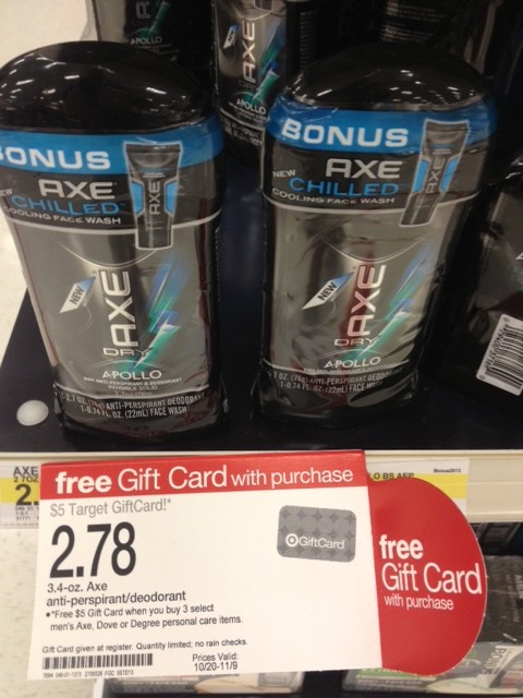 Axe Target Gift Card Deal