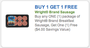 Wright Brand Sausage BOGO Coupon Walmart