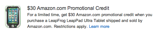 $30 Amazon Promo Credit