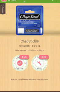 chapstick ibotta