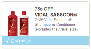 Vidal Sassoon Coupon