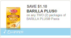 barilla plus coupon