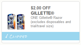 gillette coupon