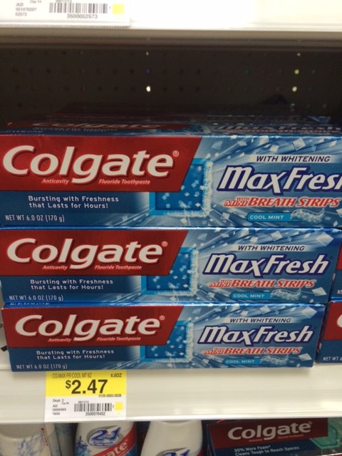 Colgate MaxFresh Toothpaste Walmart 6 oz