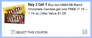 M&Ms coupon