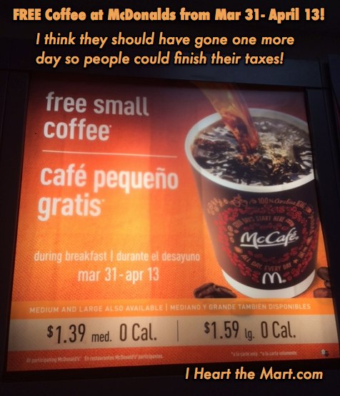 Free Coffee at Mc Donalds.JPG