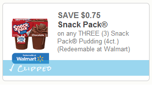 Snack pack Coupon