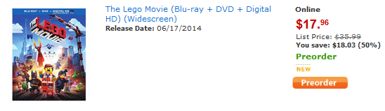 the lego movie bluray