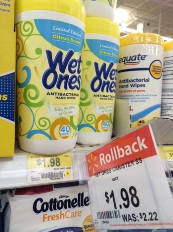 Wet Ones canister Walmart