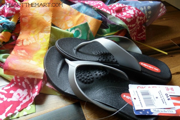 Flip Flops - DIY Fabric Scrap Flip Flops