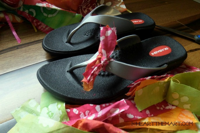 Flip Flops - DIY Fabric Scrap Flip Flops