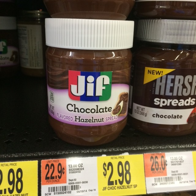 Jif hazelnut Spread