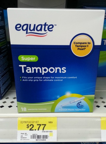 equate tampons