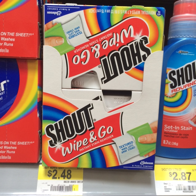 shout wipe & go Walmart