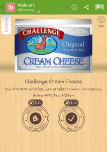 challenge cream cheese ibotta