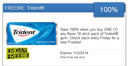 free trident gum