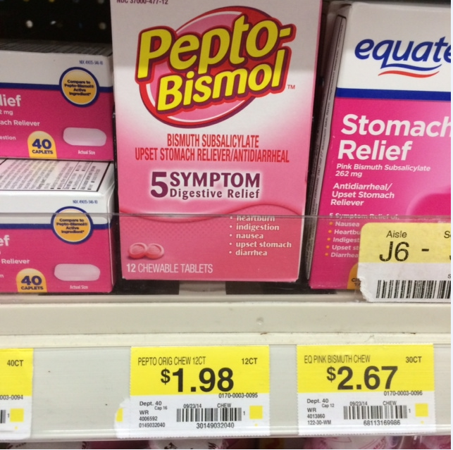 pepto bismol 12 chewable Walmart