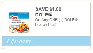 Dole Frozen fruit coupon