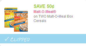 malt o meal box cereal coupon