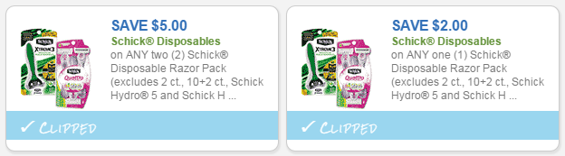 schick coupons