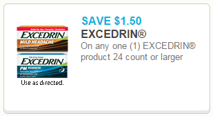 excedrin coupon