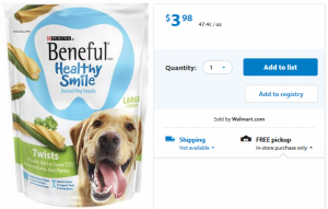 beneful healthy smile treats at walmart