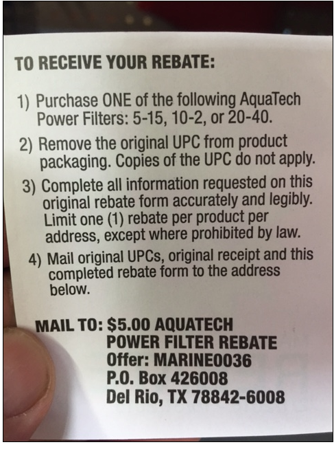 Aquatech rebate