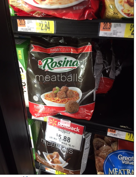 Rosina Meatball Walmart