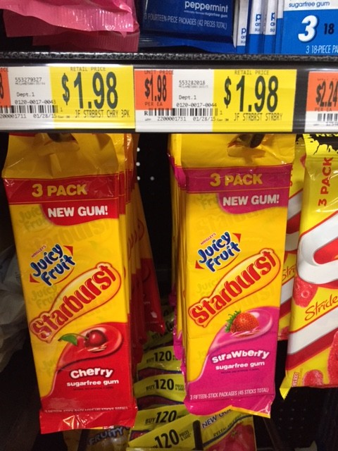 Starburst Gum 3pk