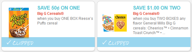 cereal coupons