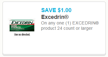 Excedrin coupons