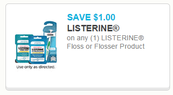 listerine flosser coupon