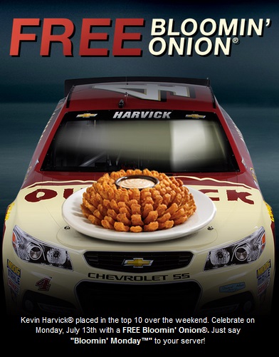 free bloomin onion