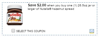 nutella coupon