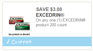 excedrin coupon