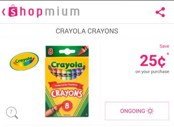 crayola shopmium offer