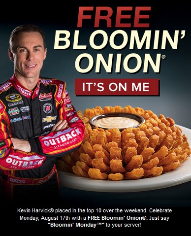 free bloomin onion