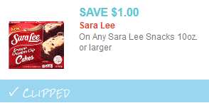 sara lee snack coupon